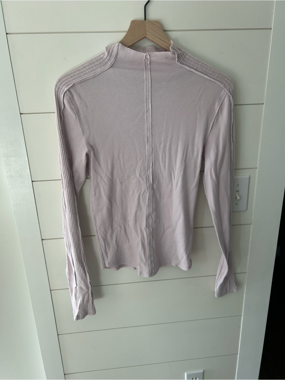 We The Free Light Pink Long-Sleeve Mock Neck Top